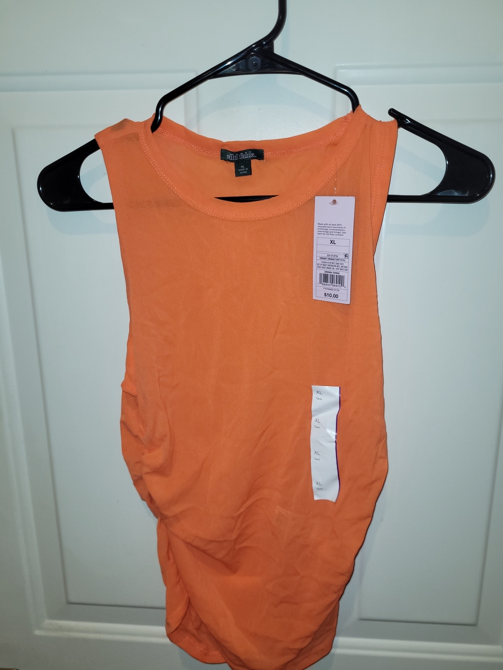 Wild Fable Sheer Orange Sleeveless Tank Top.